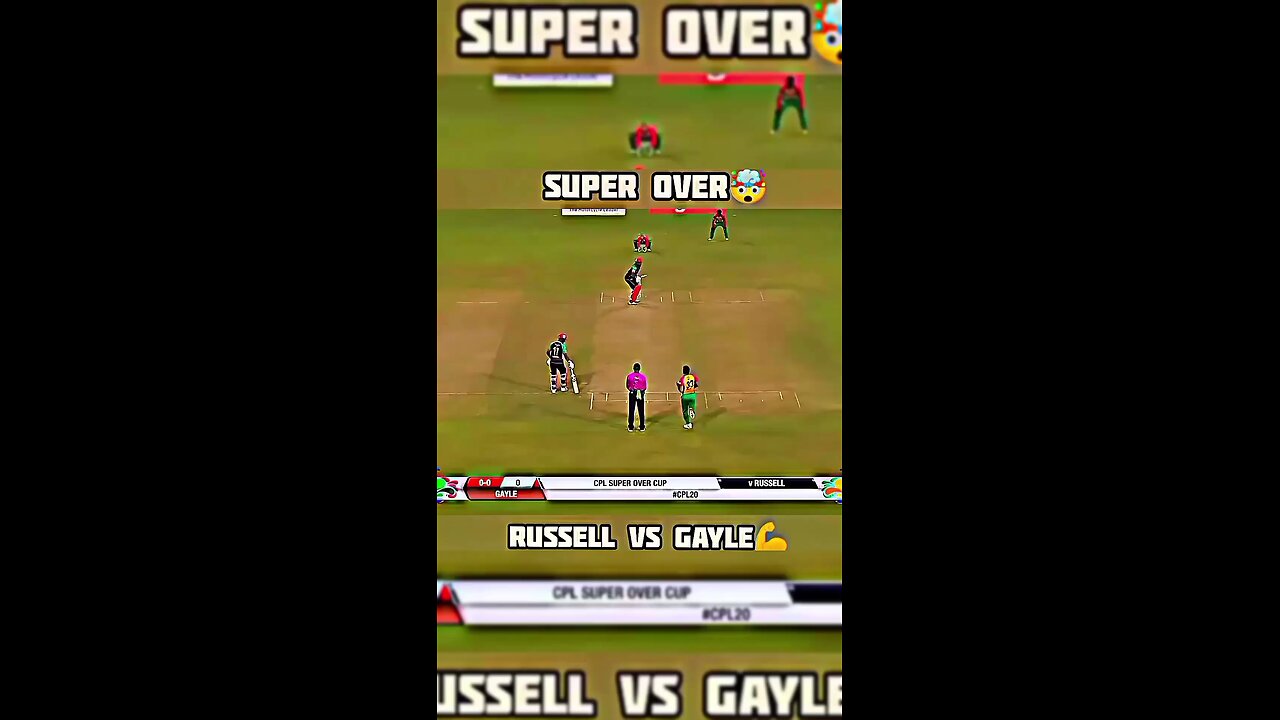 SUPER OVER||RUSSELL VS GAYLE||#cricket#viral#trending#shorts#indian