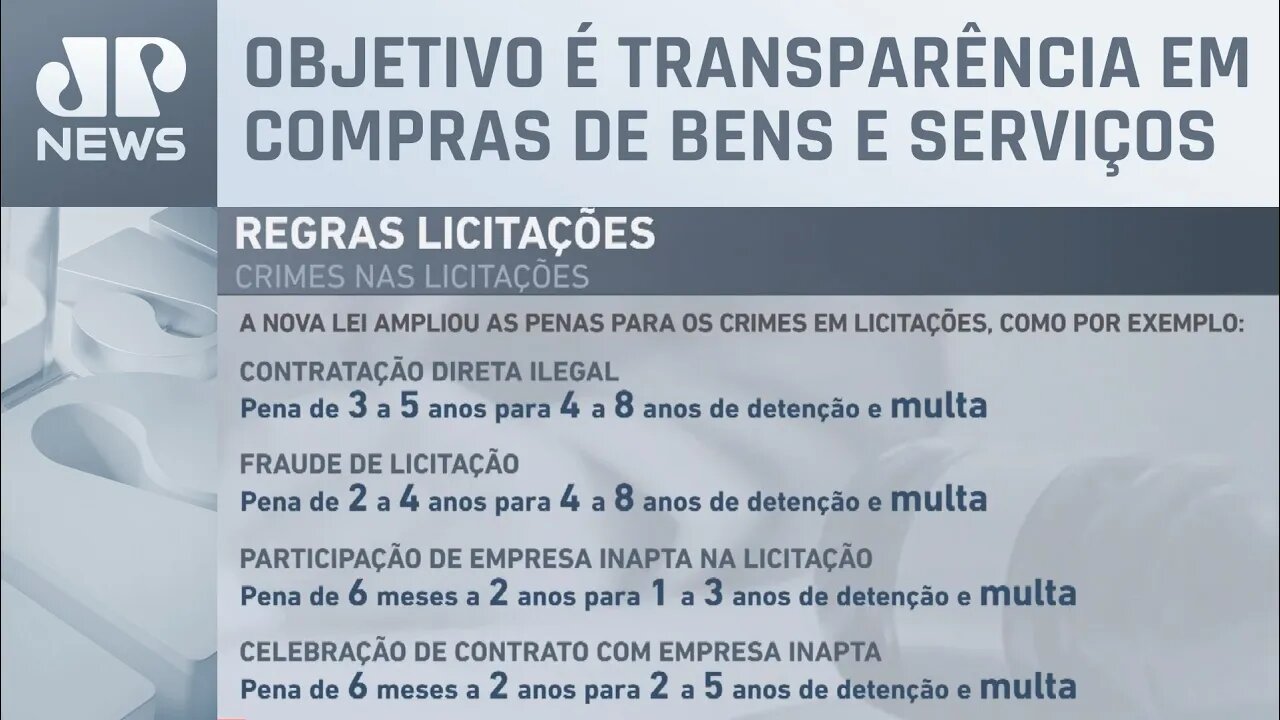 Novas regras de licitação pública começam neste sábado (01)