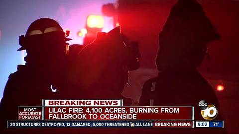 Firefighters continue to fight Lilac Fire