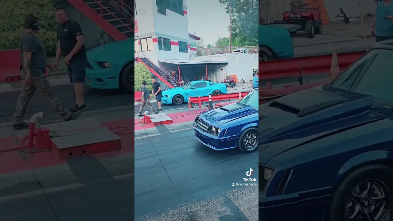 mustang on mustang, foxbody goes wheels up!