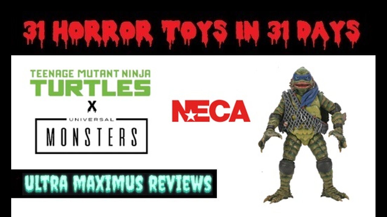 🎃 Leonardo as Creature From the Black Lagoon | TMNT x Universal Monsters | 31 Horror Toys in 31 Days