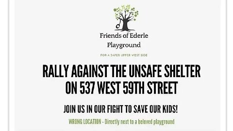 Rally aganist the MICA Shelter Suboxone Clinic next to Gertrude Ederle Playground 537 W59th 6/6/23