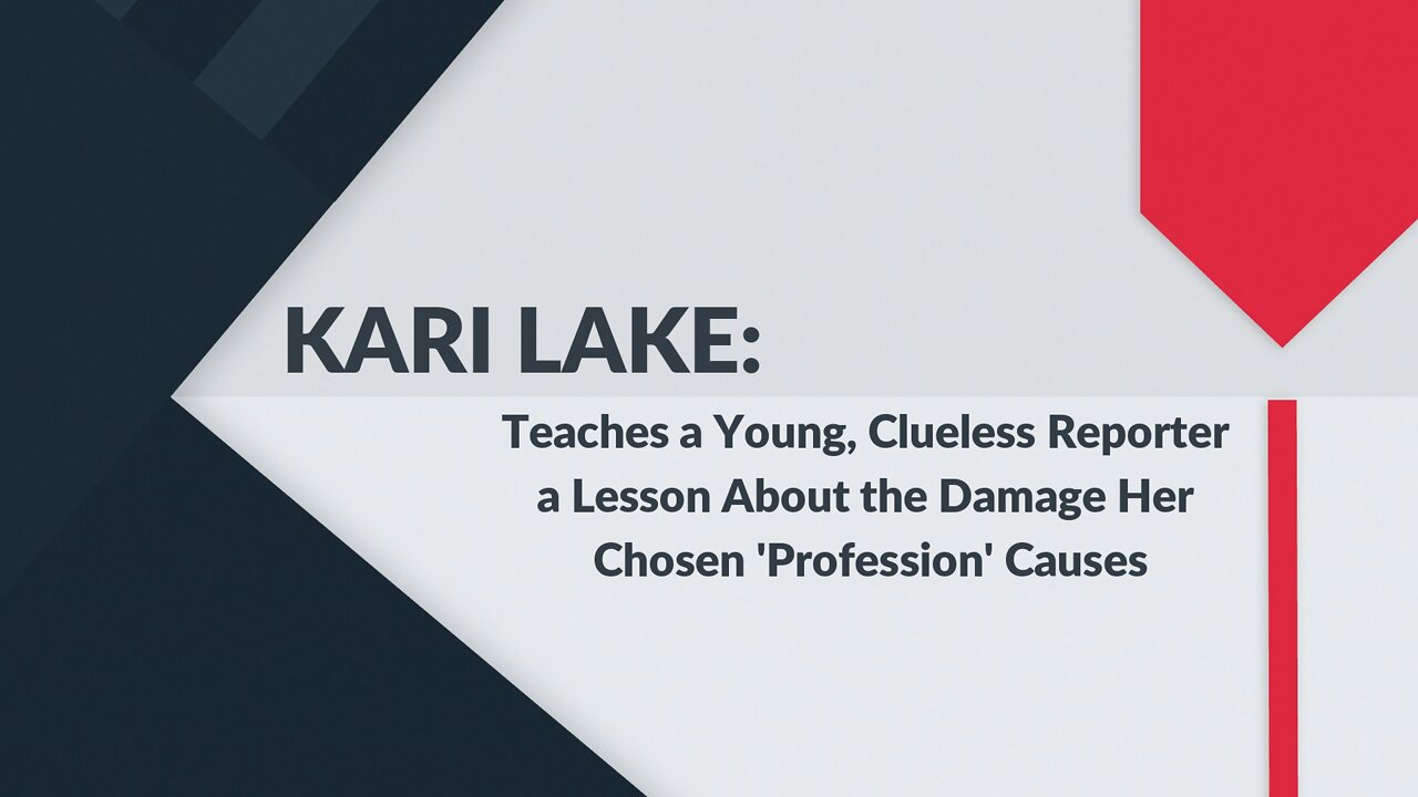 KARI LAKE: Teaches a Lesson to a Reporter