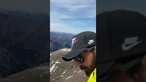 Paragliding above Murren, Switzerland