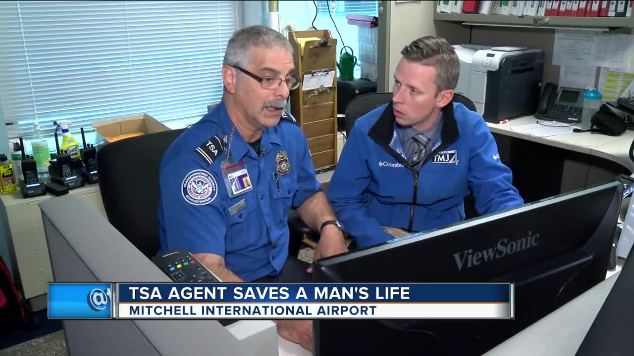 Local TSA Agent saves man having heart attack at airport