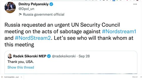 俄羅斯要求聯合國安理會召開緊急會議，討論針對北溪 1 和北溪 2 的破壞行為