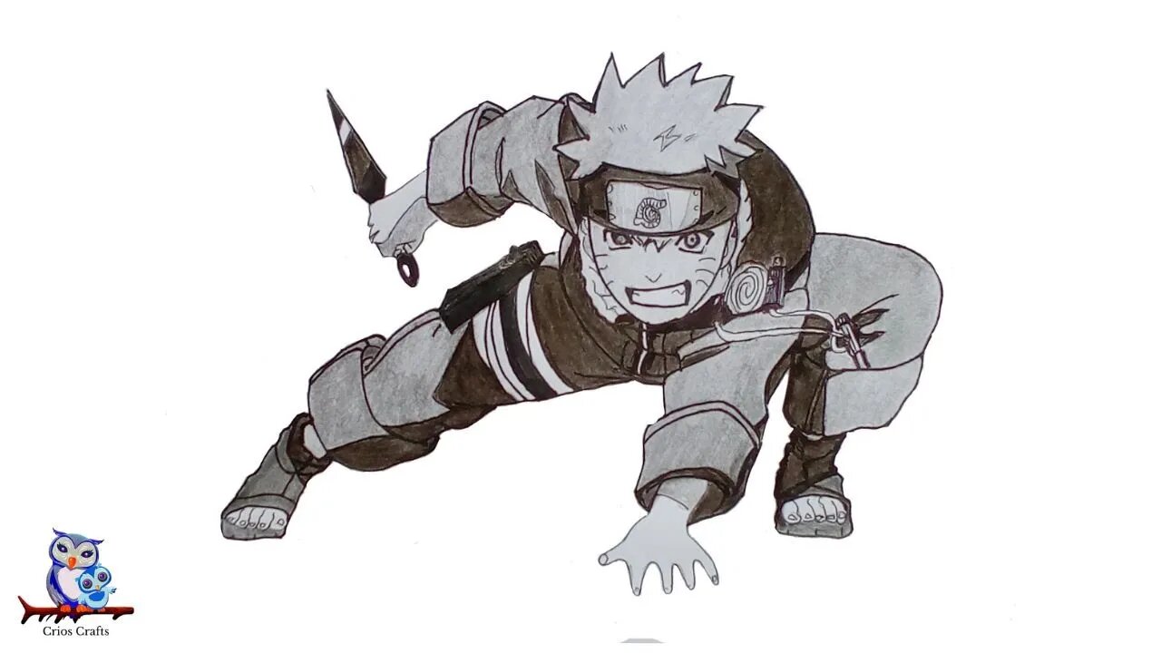 How to Draw Naruto Uzumaki Sketch - Step by Step