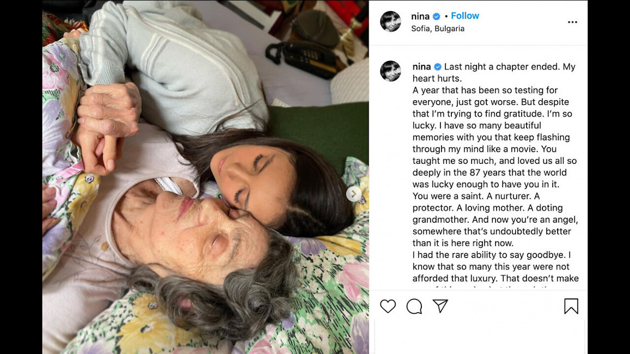 Nina Dobrev is mourning the loss of her grandmother