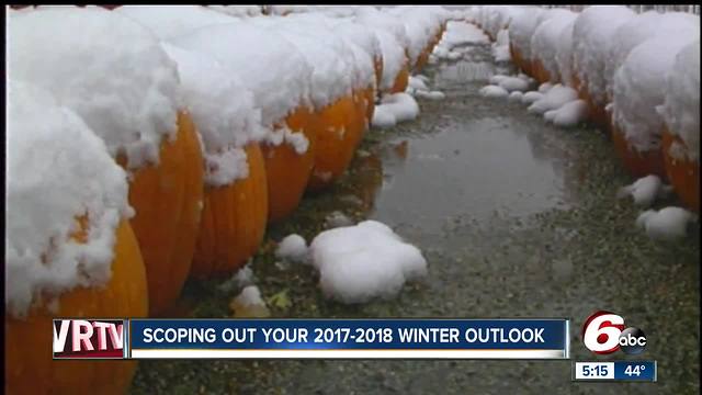 Climate prediction center says it might be a busy winter weather season across Indiana