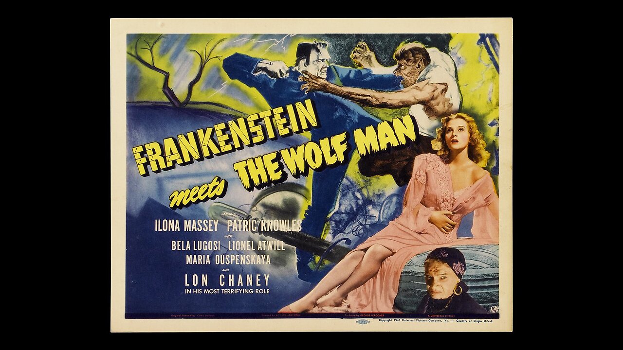 FRANKENSTEIN MEETS THE WOLF MAN (1943). Colorized