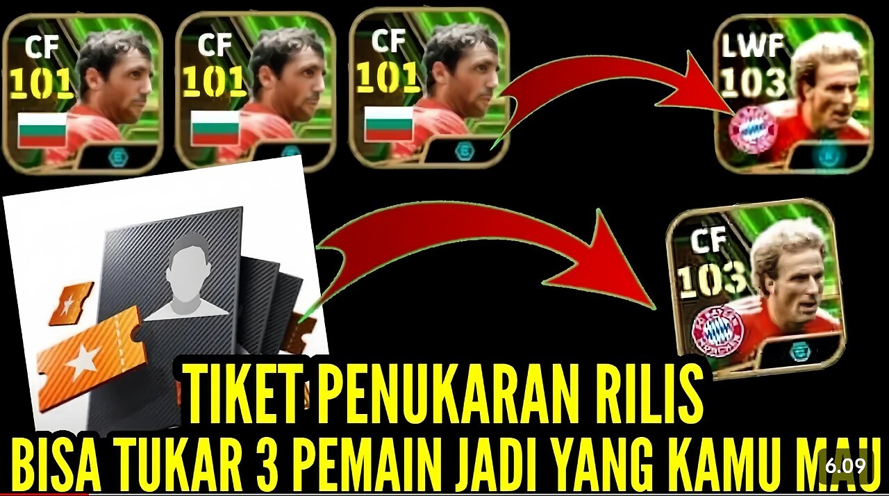 TIKET PENUKARAN AKAN RILIS ! BISA TUKAR 3 PEMAIN SETARA SESUAI DENGAN YANG KAMU MAU!