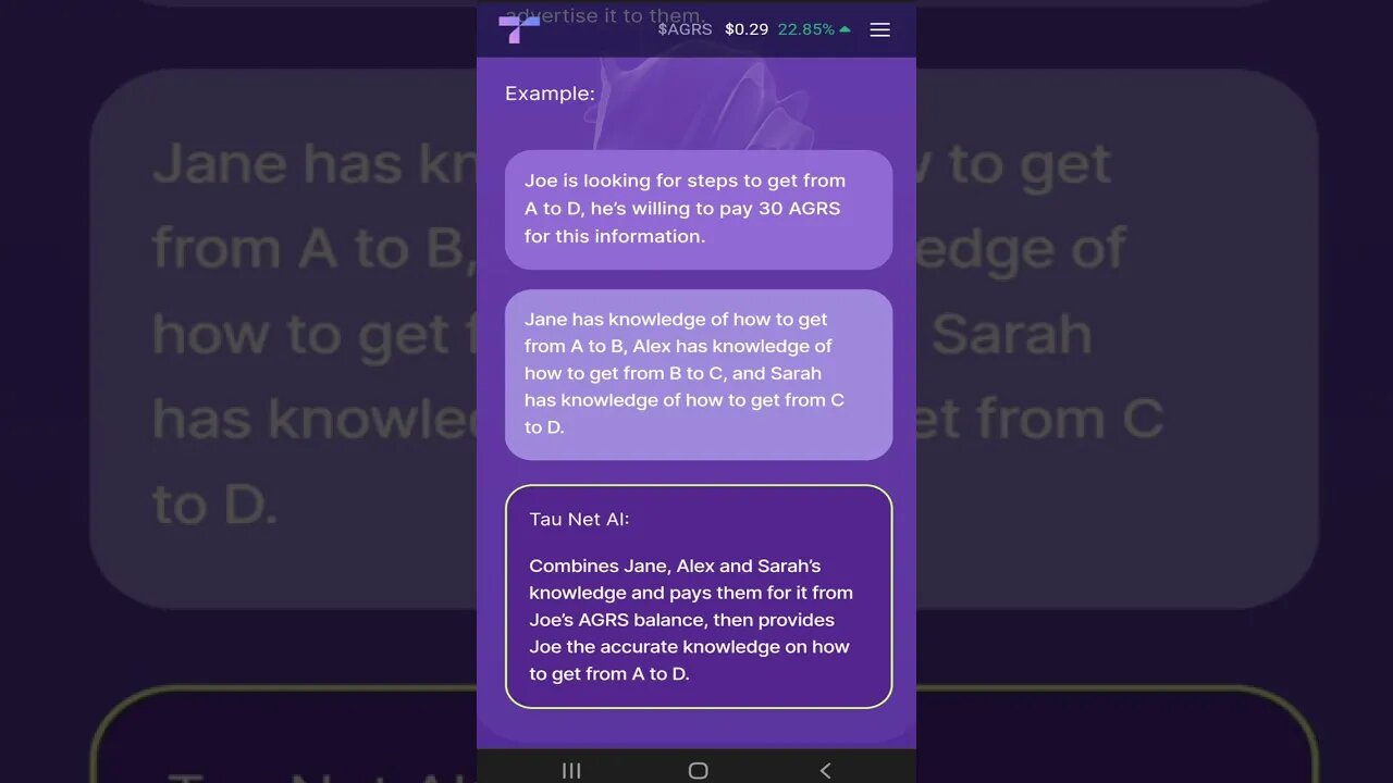 63 Trading Agoras for Knowledge (example) 💎#shorts #TauNet #tradingknowledge #agoras