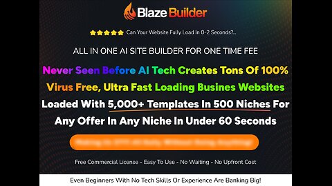 Blaze Builder Overview: Build your dream website with AI technology and extensive template library!