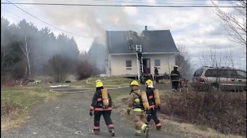 Incendie route Fraser