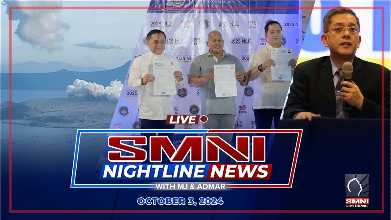 LIVE: SMNI Nightline News with MJ Mondejar & Admar Vilando | October 3, 2024 - Huwebes