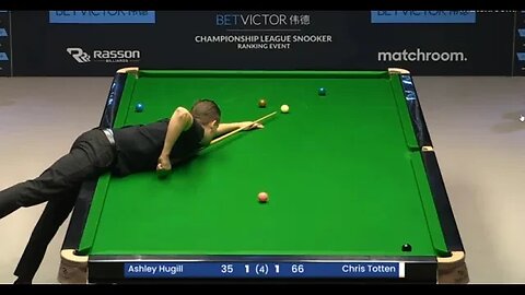 Classy snooker player Ashley Hugill vs Chris Totten match