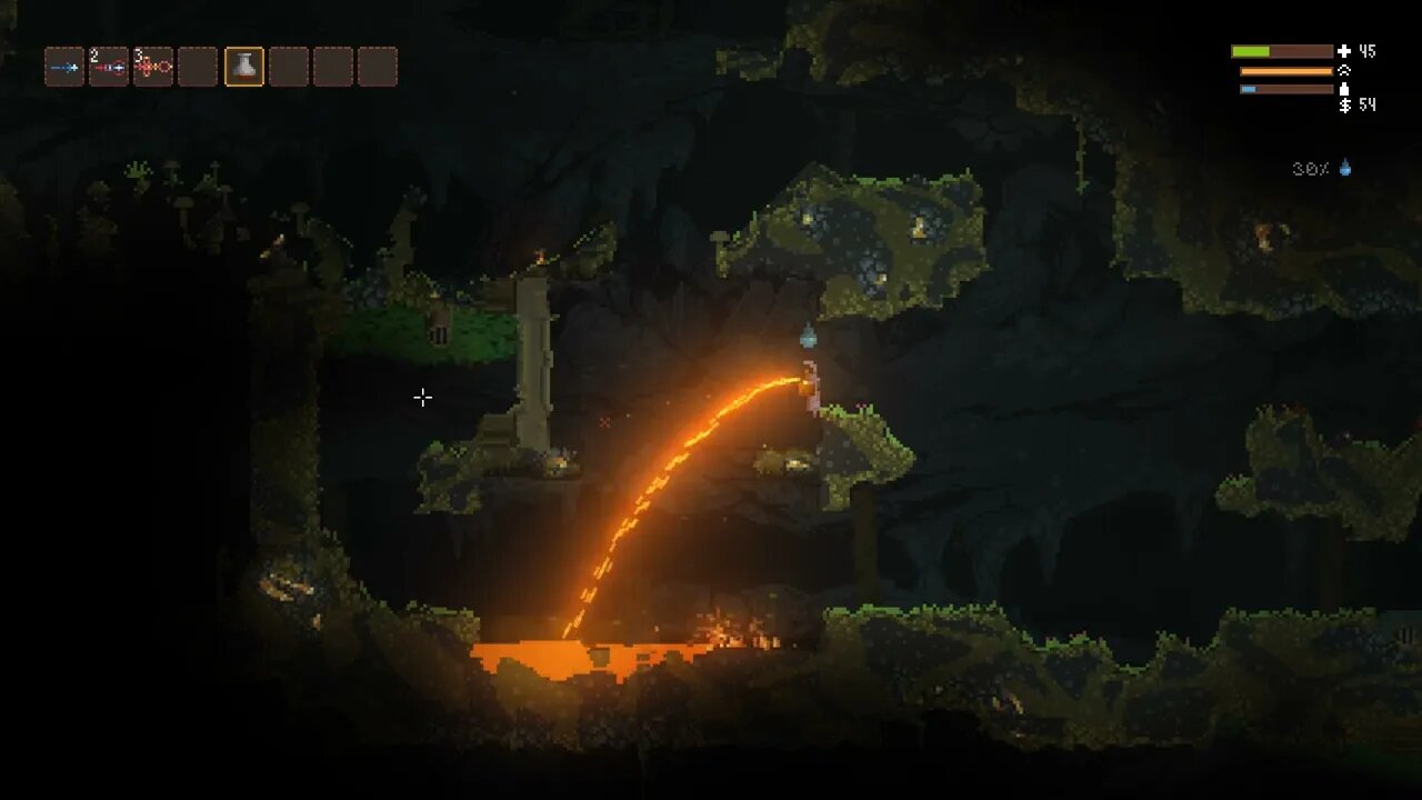 Noita [bad] daily run for 2023.MARCH.31 Somedays, the tower, other days it all ends in the mines...