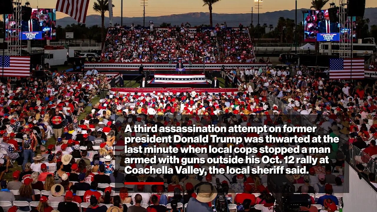 Armed man arrested outside Trump’s Coachella rally — 3rd assassination attempt