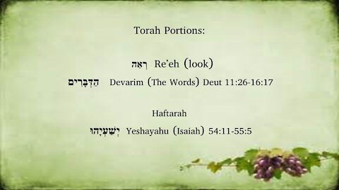 Torah Portion Re'eh 080721