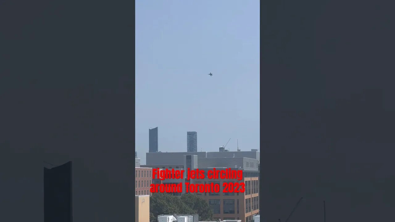 Two fighter jets circling around Toronto. Is this a practice for an aviation show? #fighterjet