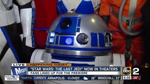 Star Wars finally opens in Maryland theaters