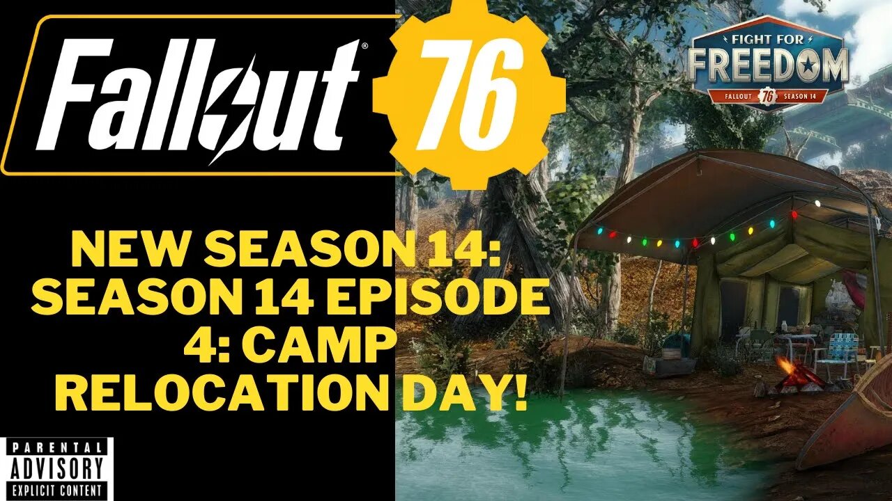 "Fallout 76 Adventure: Relocating Camp LIVE! Join the Journey on Camp Relocation Day!"