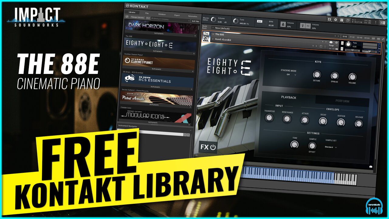 FREE KONTAKT LIBRARY - Impact Soundworks THE 88E Piano 🎹