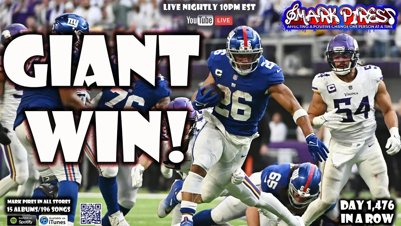 NY Giants Huge Win Against The Minnesota Vikings!