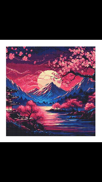 JAPAN BLOSSOM Cross Stitch Pattern by Welovit Cross Stitch | welovit.net | #welovit #crossstitch