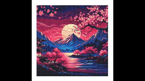 JAPAN BLOSSOM Cross Stitch Pattern by Welovit Cross Stitch | welovit.net | #welovit #crossstitch