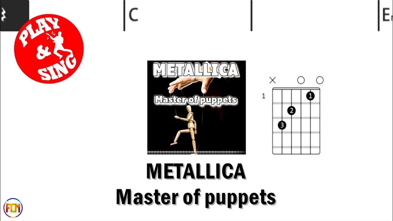 METALLICA Master of puppets FCN GUITAR CHORDS & LYRICS