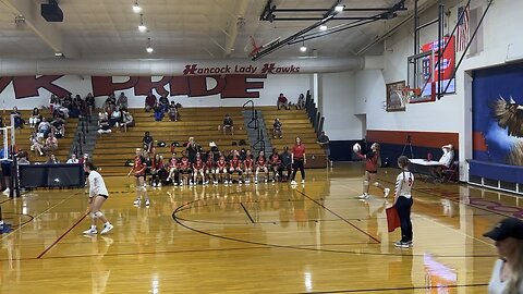 volleyball game vs hancock varsity