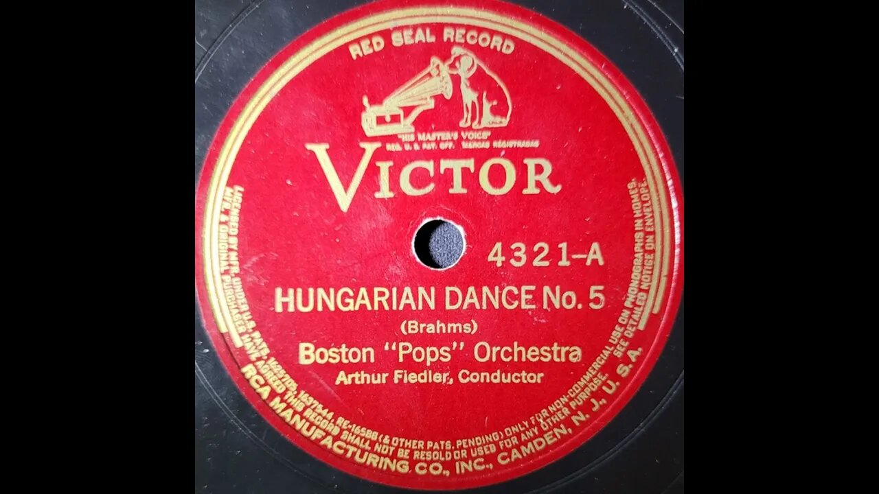 Boston "Pops" Orchestra, Arthur Fiedler, Brahms - Hungarian Dance No. 5