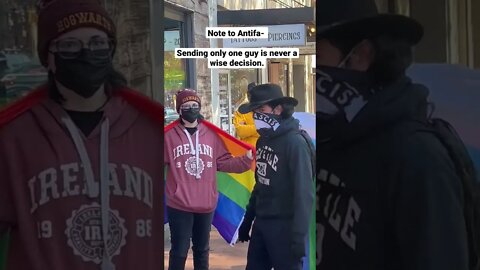 Note to Antifa- Sending only one guy is never a wise decision.