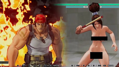 The King of Fighters XV nude mod SNK格斗游戏拳皇15拉尔夫 VS不知火舞 Mai Shiranui しらぬい まい 性感裸体皮肤