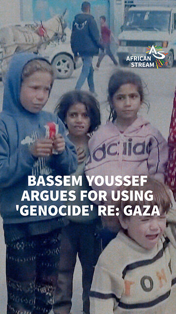 BASSEM YOUSSEF ARGUES FOR USING 'GENOCIDE' RE: GAZA