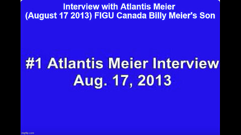 Interview with Atlantis Meier (August 17 2013) FIGU Canada Billy Meier's Son.