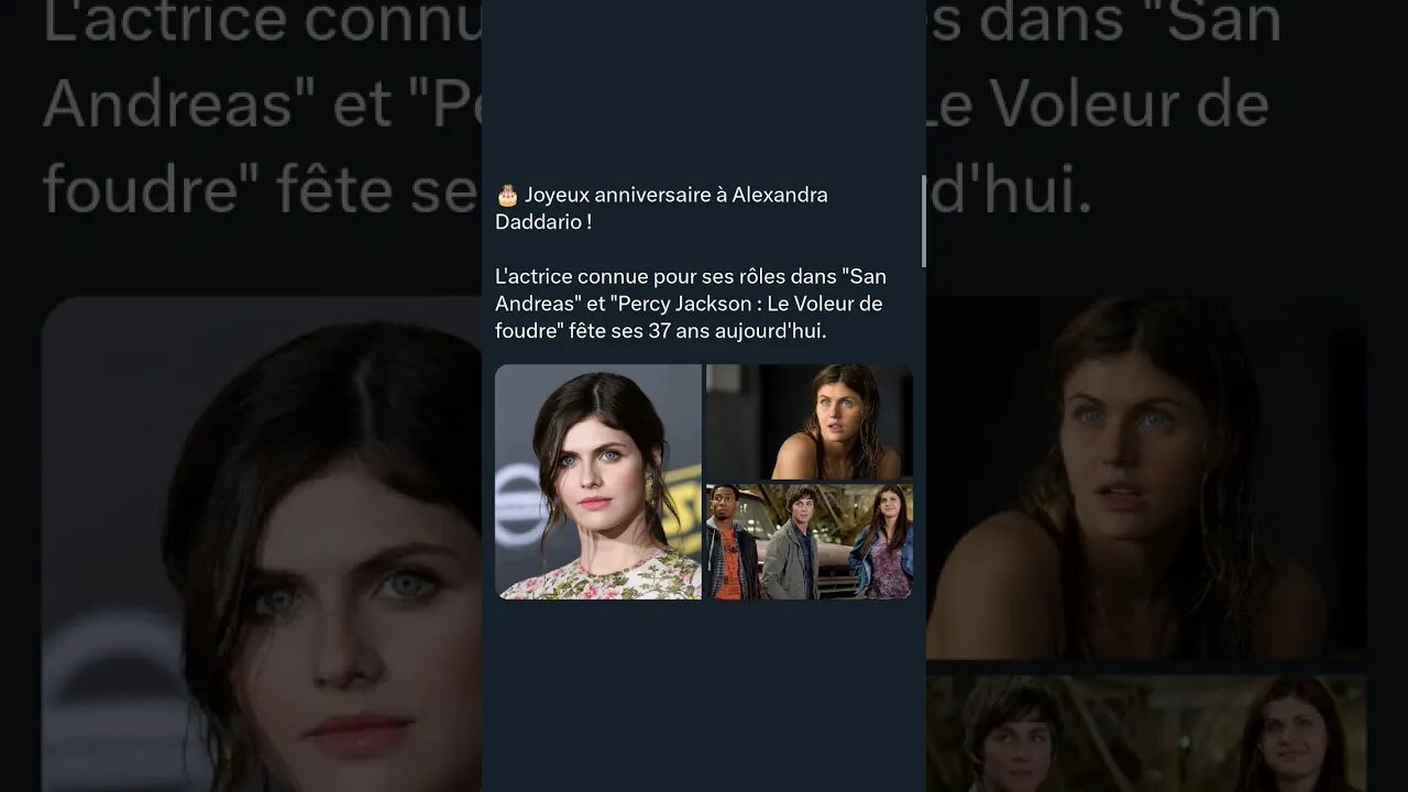 Joyeux anniversaire à Alexandra Daddario !