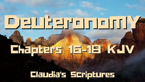 The Bible Series Bible Book Deuteronomy Chapters 16-18 Audio