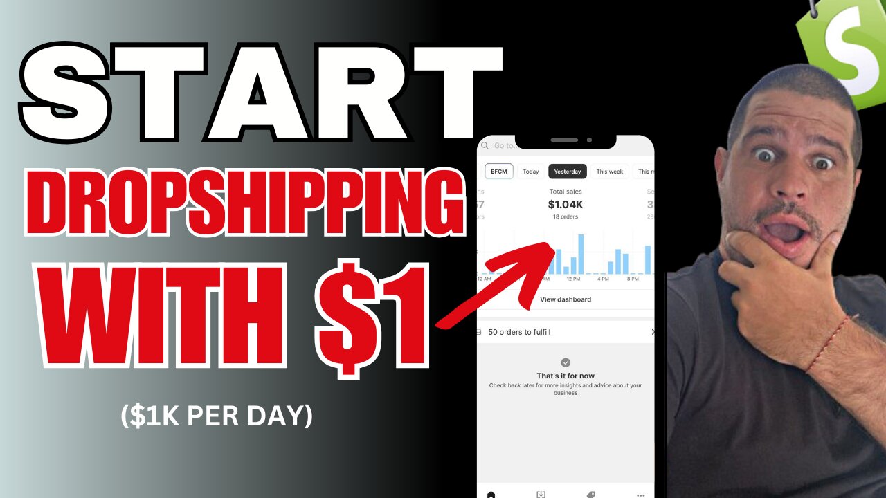 How To Start Shopify Dropshipping In 2024 WITH $1 | STEP BY STEP | NO ADS FREE COURSE