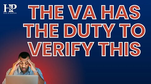 YOU Don't Have To Prove This, The VA Does