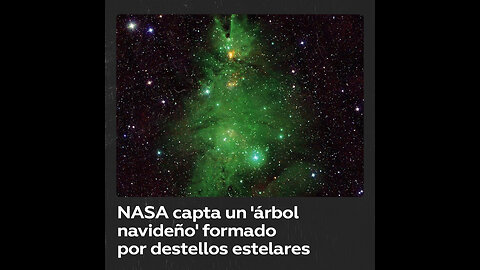 NASA captura imagen de un ‘árbol navideño’ formado por destellos estelares