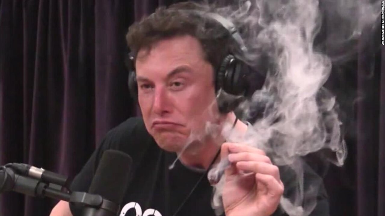 Tesla CEO Elon smoking weed