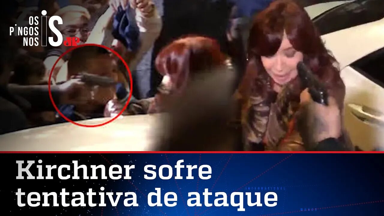 Brasileiro aponta arma para Cristina Kirchner na Argentina e é preso; veja vídeo