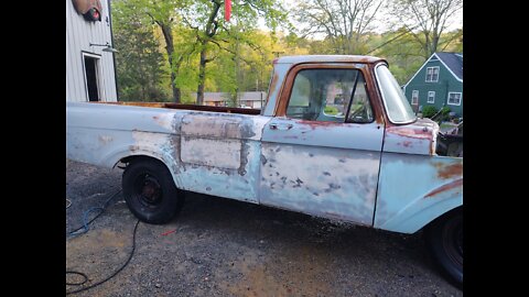 1961 Ford unibody box side welding