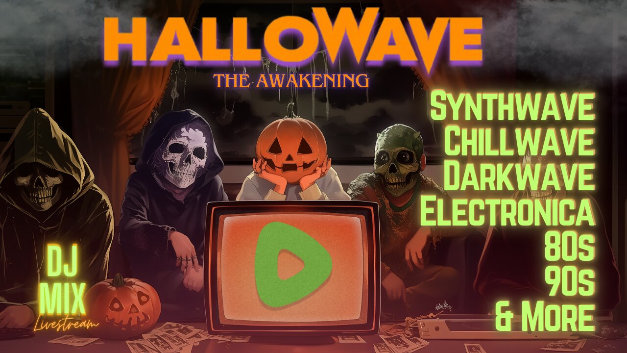 Friday Night Synthwave 80s 90s Electronica and more DJ MIX Livestream HALLOWAVE: The Awakening Edition