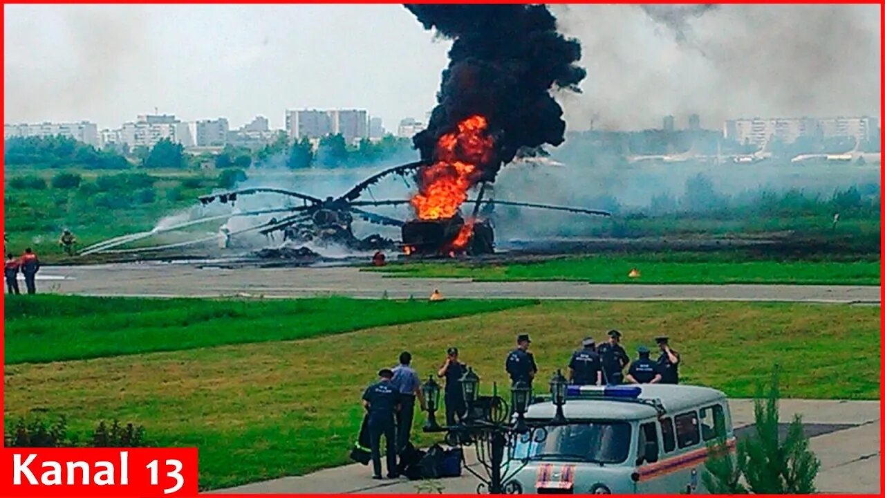 Two schoolchildren burned a Russian helicopter in Noyabrsk airport