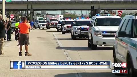 Fallen Sheriff's Deputy William Gentry body brought back to hometown