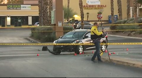 Police investigate critical crash involving pedestrian in east Vegas