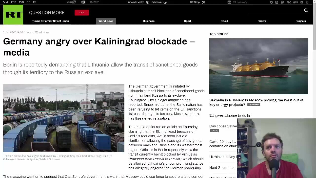 Germany angry over Kaliningrad blockade